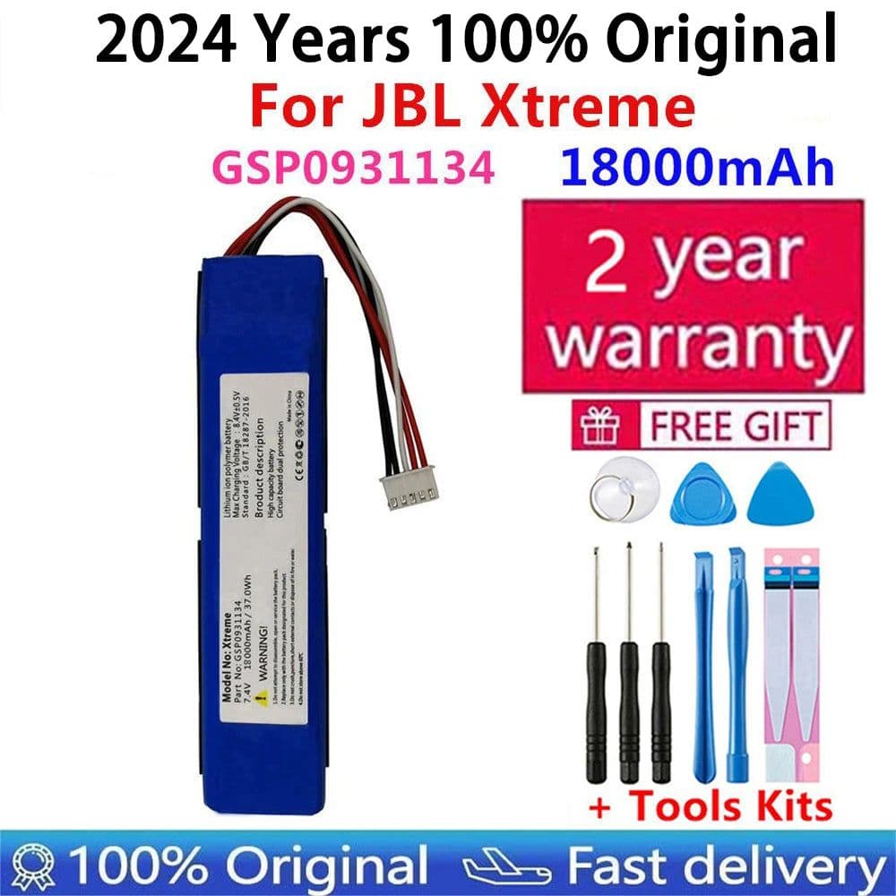 image-2024 100% Original New 18000mAh 37.0Wh battery for JBL xtreme1 extreme Xtreme 1 GSP0931134 Batterie tracking number with tools
