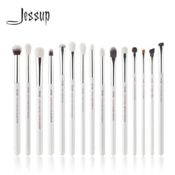 image-Jessup Professional Makeup Brushes Set 15pcs Make up Brush Pearl White/Silver Tools kit Eye Liner Shader natural-synthetic hair