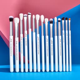 image-Jessup Professional Makeup Brushes Set 15pcs Make up Brush Pearl White/Silver Tools kit Eye Liner Shader natural-synthetic hair