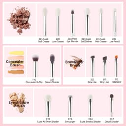 image-Jessup Professional Makeup Brushes Set 15pcs Make up Brush Pearl White/Silver Tools kit Eye Liner Shader natural-synthetic hair