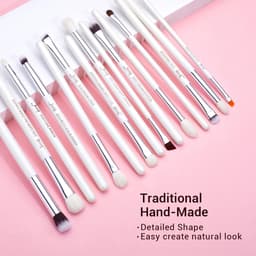 image-Jessup Professional Makeup Brushes Set 15pcs Make up Brush Pearl White/Silver Tools kit Eye Liner Shader natural-synthetic hair