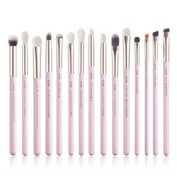 image-Jessup Professional Makeup Brushes Set 15pcs Make up Brush Pearl White/Silver Tools kit Eye Liner Shader natural-synthetic hair
