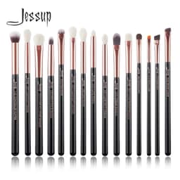 image-Jessup Professional Makeup Brushes Set 15pcs Make up Brush Pearl White/Silver Tools kit Eye Liner Shader natural-synthetic hair