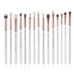 image-Jessup Makeup Brushes Set 15pcs Make up Brush Tools kit Eye Liner Shader natural-synthetic hair Rose Gold/Black T157