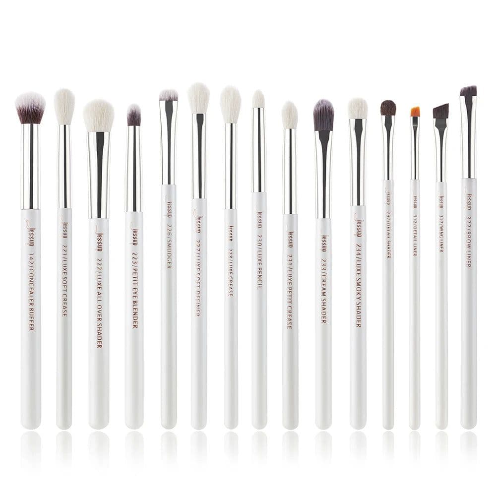 image-Jessup Makeup Brushes Set 15pcs Make up Brush Tools kit Eye Liner Shader natural-synthetic hair Rose Gold/Black T157