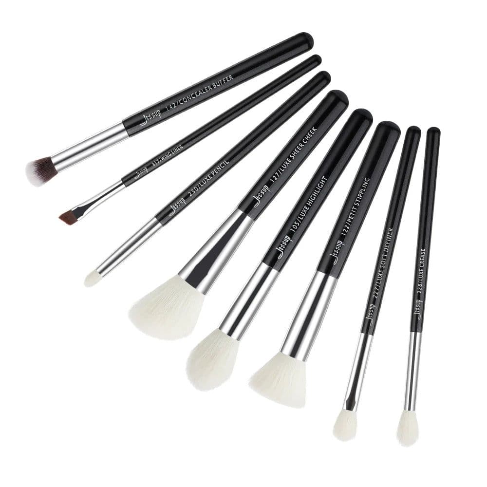 image-Jessup Makeup Brushes Set Synthetic-Natural Hair Foundation Powder Blush Eyeshadow Blender Liner Beauty Cosmetic Kit 6-25pcs