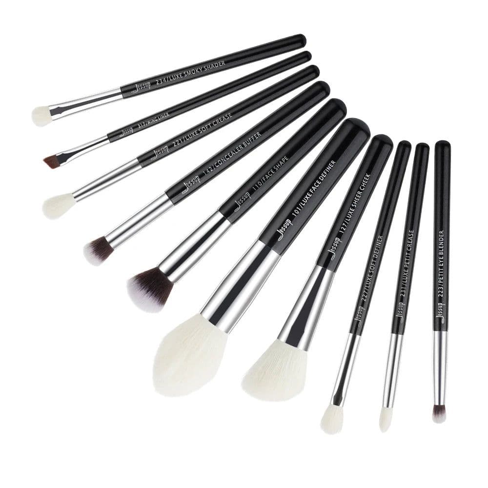 image-Jessup Makeup Brushes Set Synthetic-Natural Hair Foundation Powder Blush Eyeshadow Blender Liner Beauty Cosmetic Kit 6-25pcs