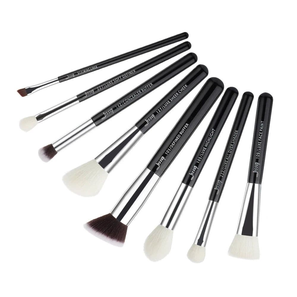 image-Jessup Makeup Brushes Set Synthetic-Natural Hair Foundation Powder Blush Eyeshadow Blender Liner Beauty Cosmetic Kit 6-25pcs