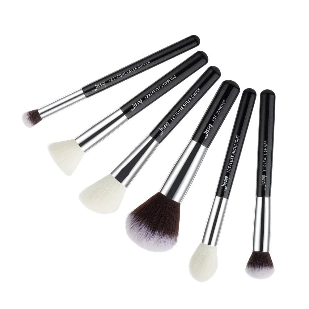 image-Jessup Makeup Brushes Set Synthetic-Natural Hair Foundation Powder Blush Eyeshadow Blender Liner Beauty Cosmetic Kit 6-25pcs