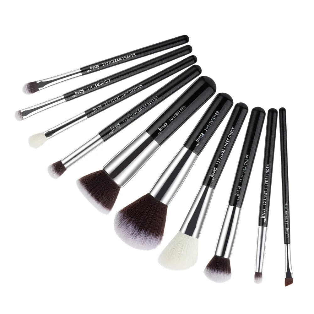 image-Jessup Makeup Brushes Set Synthetic-Natural Hair Foundation Powder Blush Eyeshadow Blender Liner Beauty Cosmetic Kit 6-25pcs