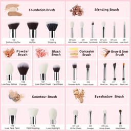 image-Jessup Makeup Brushes Set Synthetic-Natural Hair Foundation Powder Blush Eyeshadow Blender Liner Beauty Cosmetic Kit 6-25pcs