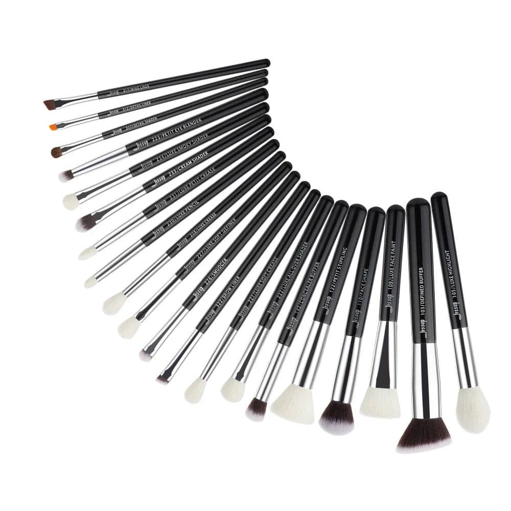 image-Jessup Makeup Brushes Set Synthetic-Natural Hair Foundation Powder Blush Eyeshadow Blender Liner Beauty Cosmetic Kit 6-25pcs
