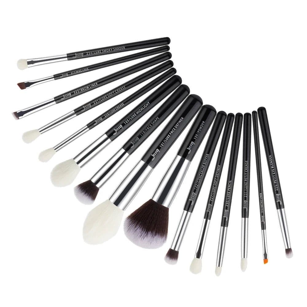 image-Jessup Makeup Brushes Set Synthetic-Natural Hair Foundation Powder Blush Eyeshadow Blender Liner Beauty Cosmetic Kit 6-25pcs