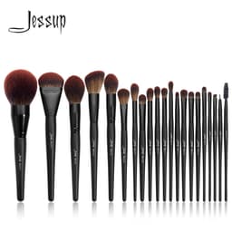 image-Jessup Makeup Brushes set,13/16/21pcs Premium Synthetic Big Powder Brush Foundation Concealer Eyeshadow Liner Wooden T271