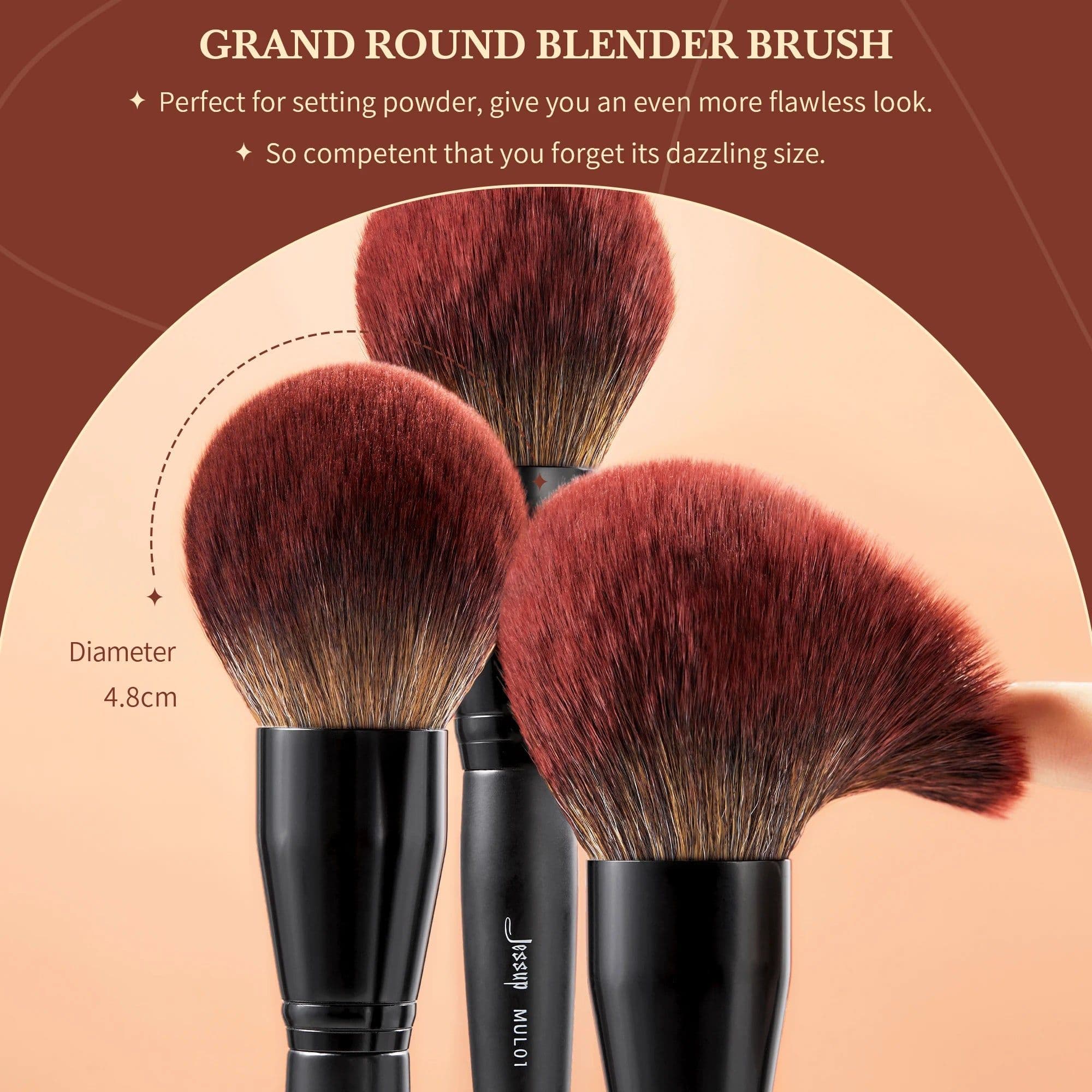 image-Jessup Makeup Brushes set,13/16/21pcs Premium Synthetic Big Powder Brush Foundation Concealer Eyeshadow Liner Wooden T271
