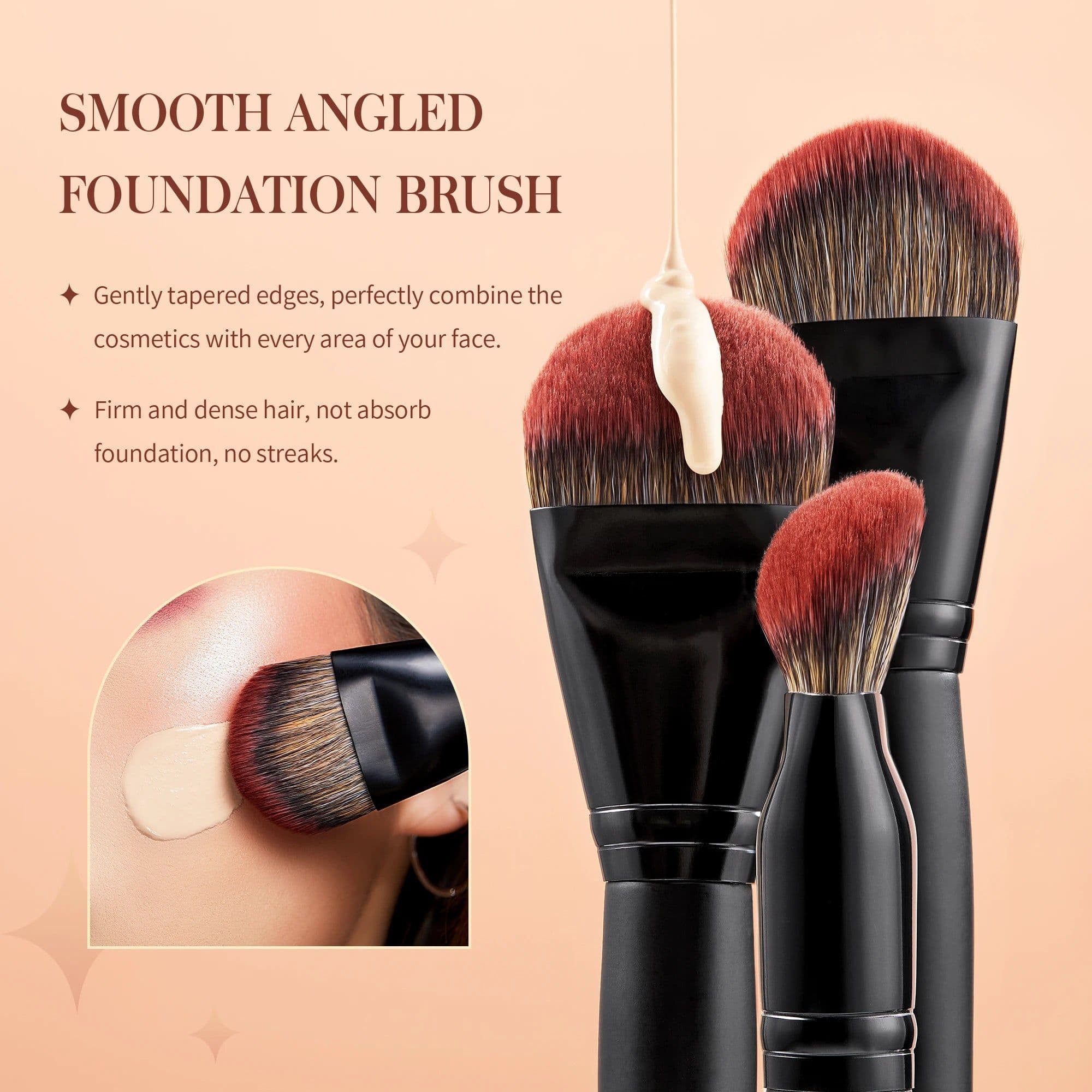 image-Jessup Makeup Brushes set,13/16/21pcs Premium Synthetic Big Powder Brush Foundation Concealer Eyeshadow Liner Wooden T271
