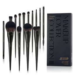 image-Jessup Makeup Brushes 10-14pc Makeup Brush set Synthetic Foundation Brush Powder Contour Eyeshadow Liner Blending Highlight T329