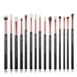 image-Jessup Makeup Brushes Set 6-25pcs Foundation Powder Eyeshadow Liner Brush Blending Highlighter Brocha Maquillaje RoseGold/Black