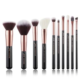 image-Jessup Makeup Brushes Set 6-25pcs Foundation Powder Eyeshadow Liner Brush Blending Highlighter Brocha Maquillaje RoseGold/Black