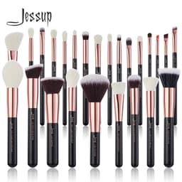 image-Jessup Makeup Brushes Set 6-25pcs Foundation Powder Eyeshadow Liner Brush Blending Highlighter Brocha Maquillaje RoseGold/Black