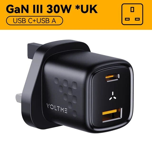 image-VOLTME GaN III 30W USB C Charger Quick Charge for iPhone 13/Pro/Pro Max/12 Galaxy Note for iPad Pro MacBook PD 30W Phone Charger