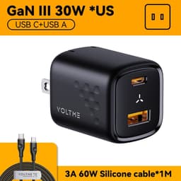 image-VOLTME GaN III 30W USB C Charger Quick Charge for iPhone 13/Pro/Pro Max/12 Galaxy Note for iPad Pro MacBook PD 30W Phone Charger