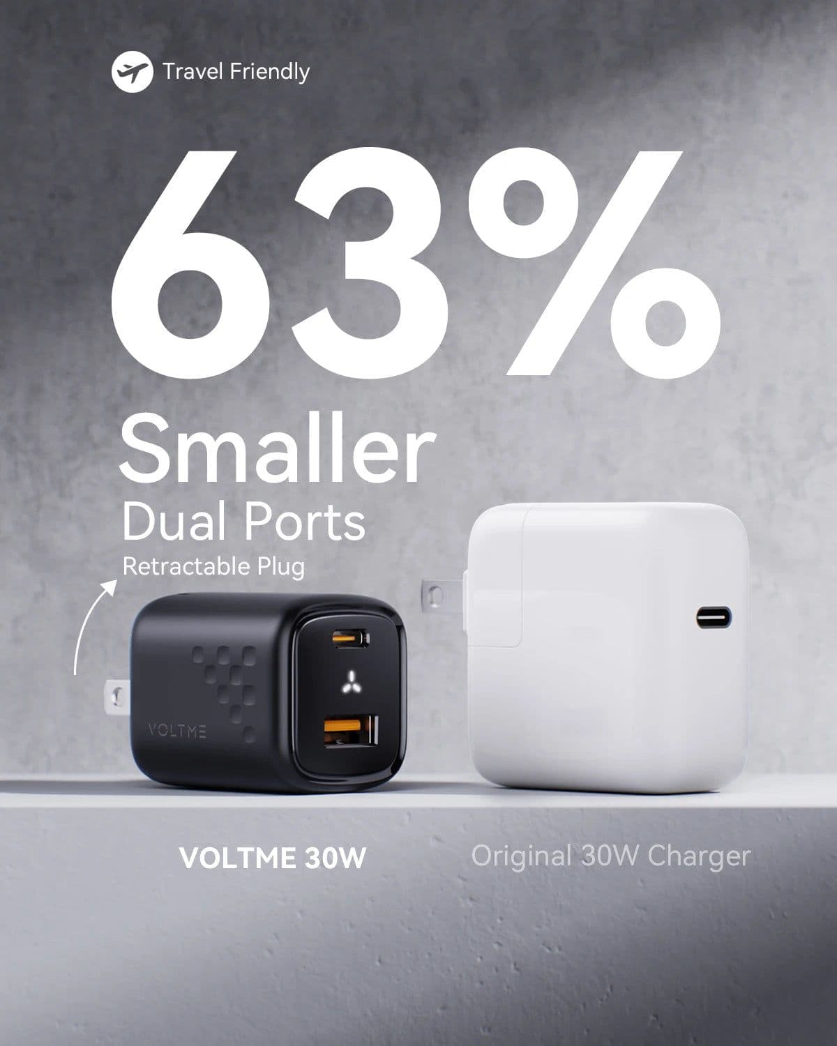 image-VOLTME GaN III 30W USB C Charger Quick Charge for iPhone 13/Pro/Pro Max/12 Galaxy Note for iPad Pro MacBook PD 30W Phone Charger