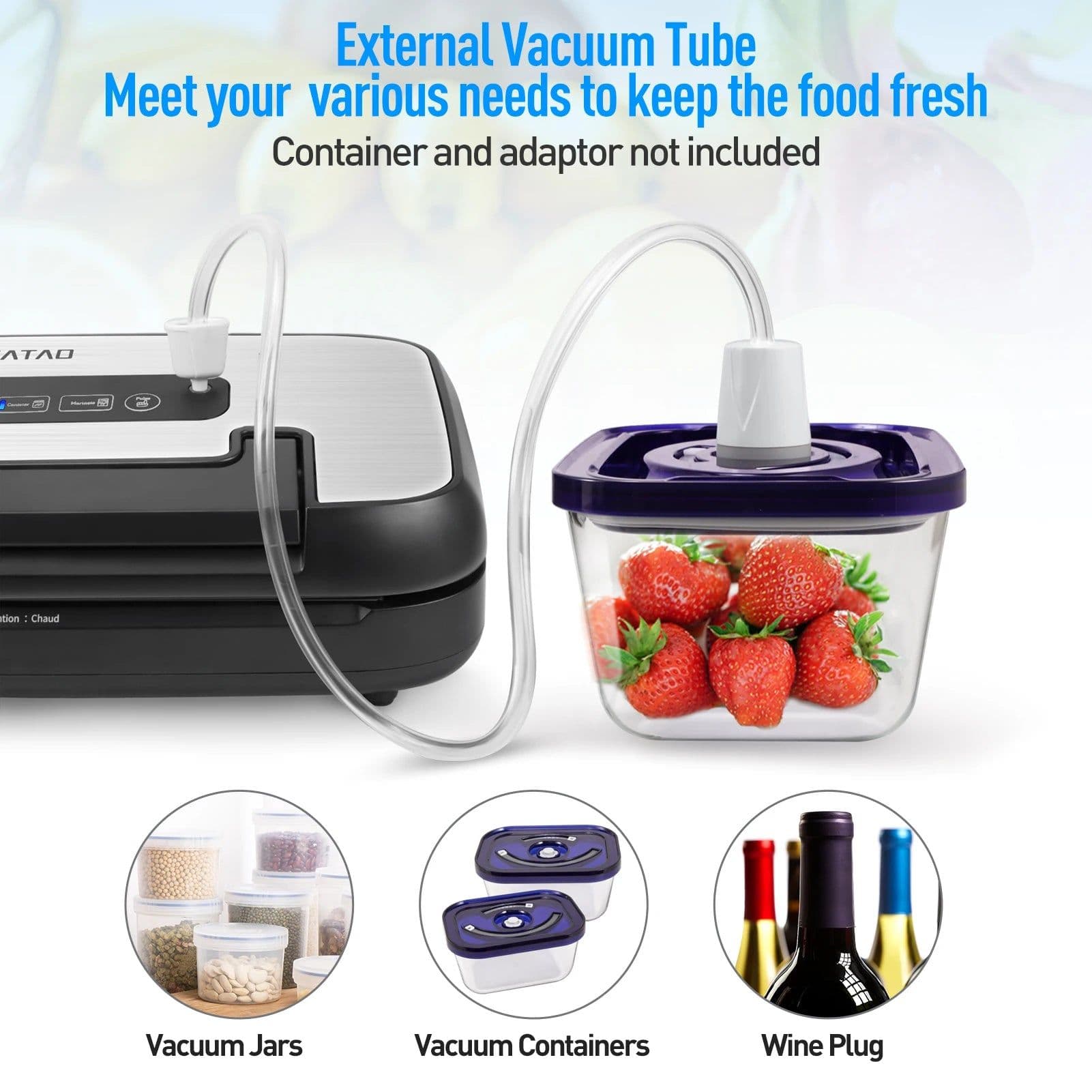 image-SEATAO VH5156 Save energ Food Vacuum Sealer Machine Automatic Commercial Household Food Vacuum Sealer Packaging retain freshness
