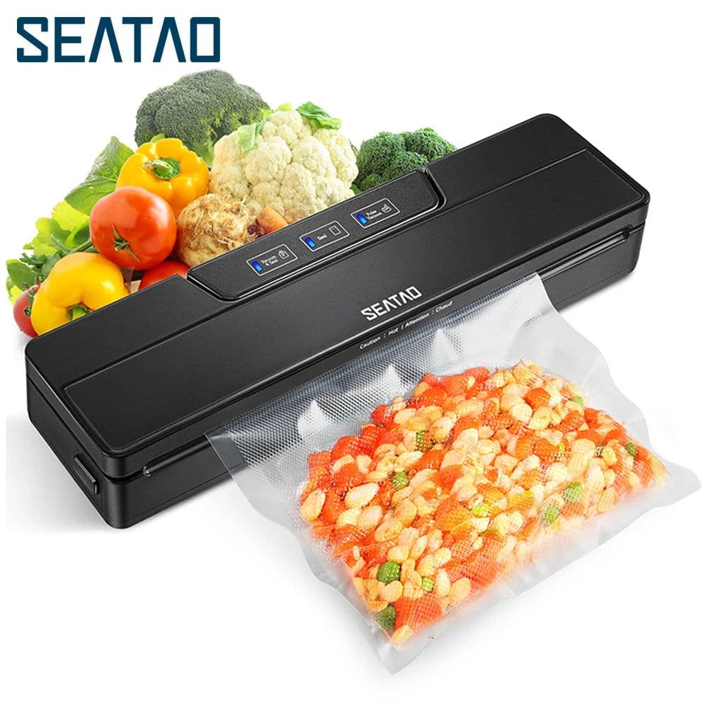 image-SEATAO VM1000 Best Food Vacuum Sealer Automatic Commercial Household Food Vacuum Sealer Packaging Machine Include 10Pcs Bags