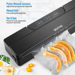 image-SEATAO VM1000 Best Food Vacuum Sealer Automatic Commercial Household Food Vacuum Sealer Packaging Machine Include 10Pcs Bags