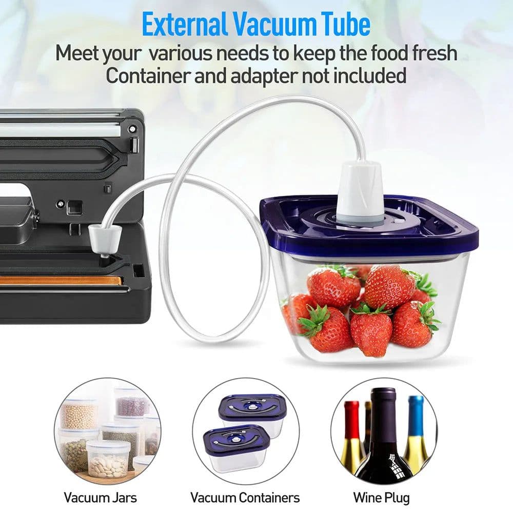image-SEATAO VM1000 Best Food Vacuum Sealer Automatic Commercial Household Food Vacuum Sealer Packaging Machine Include 10Pcs Bags
