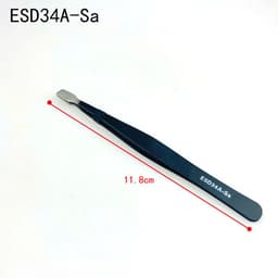 image-9pcs/set Anti-static ESD Stainless Steel Tweezers Maintenance Tools Industrial Precision Curved Straight Tweezers Repair Tools