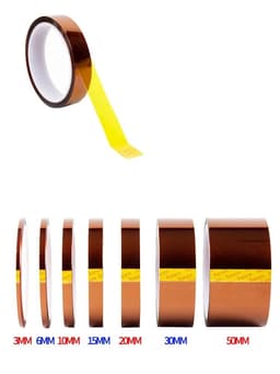 image-3D Printer Parts High Temperature Resistant Heat BGA Kapton Polyimide Insulating Thermal Insulation Adhesive Tape