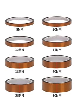 image-3D Printer Parts High Temperature Resistant Heat BGA Kapton Polyimide Insulating Thermal Insulation Adhesive Tape
