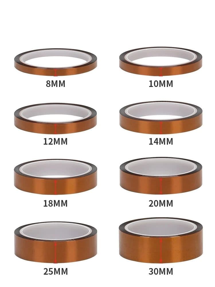 image-3D Printer Parts High Temperature Resistant Heat BGA Kapton Polyimide Insulating Thermal Insulation Adhesive Tape