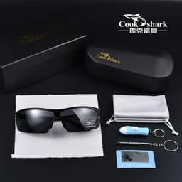 image-Cook shark 2021 new polarizing sunglasses men's driving glasses special trend color changing Sunglasses men's fishing glasses