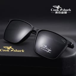 image-Cook Shark polarized sunglasses men's sunglasses women's UV protection driving special color-changing glasses trend personality