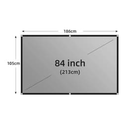 image-MIXITO Black Edge With Hole 16:9Gray Anti-light Projection Screen 30-133 Inch Outdoor Household Office Portable Projector Screen