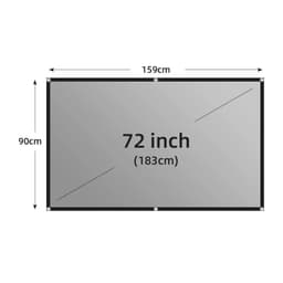 image-MIXITO Black Edge With Hole 16:9Gray Anti-light Projection Screen 30-133 Inch Outdoor Household Office Portable Projector Screen