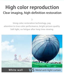 image-MIXITO Black Edge With Hole 16:9Gray Anti-light Projection Screen 30-133 Inch Outdoor Household Office Portable Projector Screen