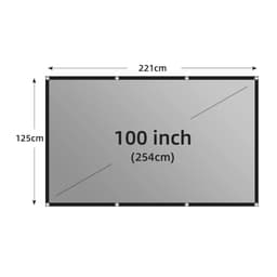 image-MIXITO Black Edge With Hole 16:9Gray Anti-light Projection Screen 30-133 Inch Outdoor Household Office Portable Projector Screen