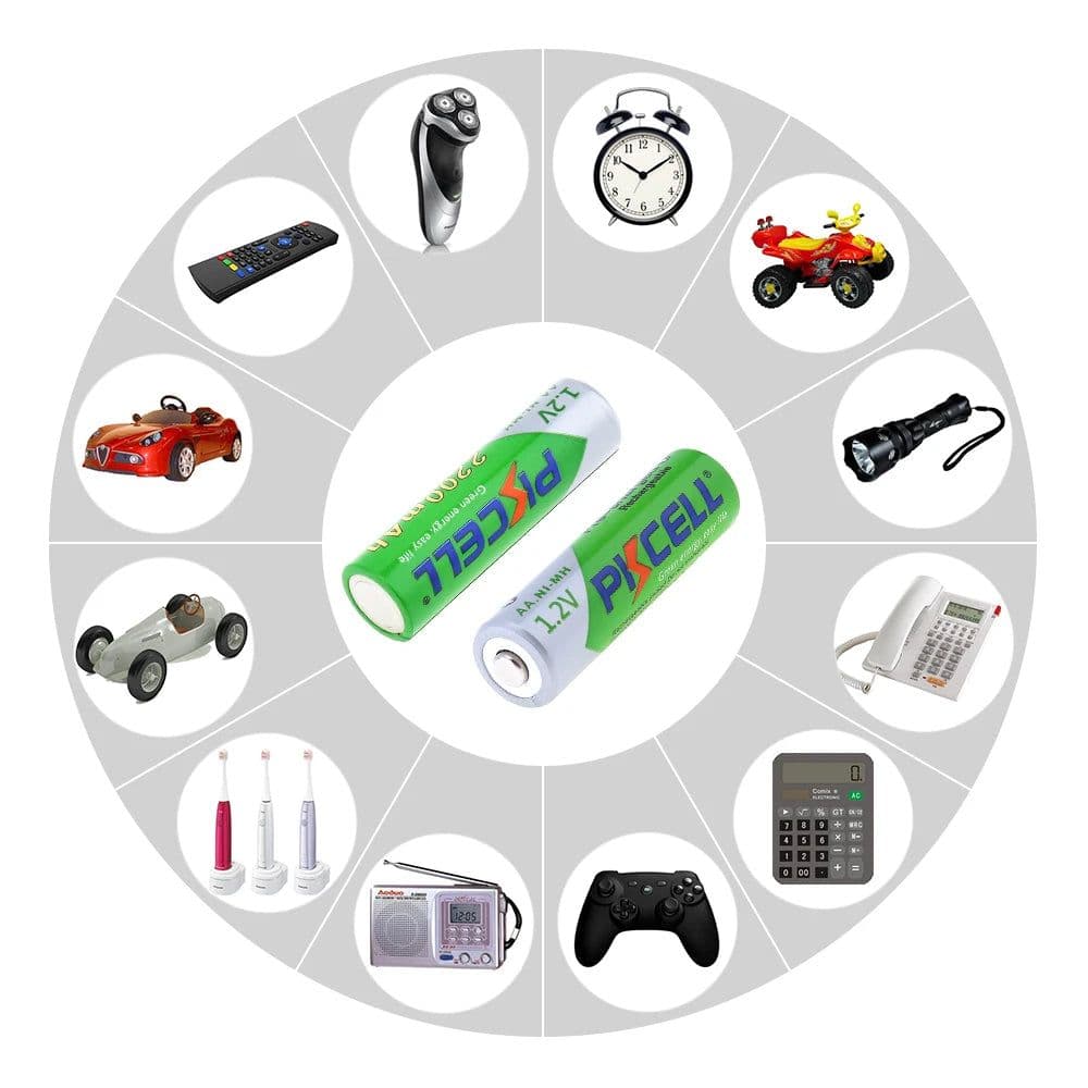 image-8PCS 2200mAh AA Rechargeable Battery 1.2V NIMH 2A AA Pre-charged LSD Batteries and 2PC Battery box for clock microphone LED