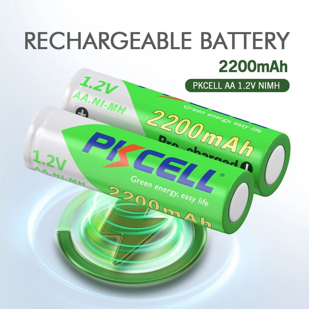 image-8PCS 2200mAh AA Rechargeable Battery 1.2V NIMH 2A AA Pre-charged LSD Batteries and 2PC Battery box for clock microphone LED