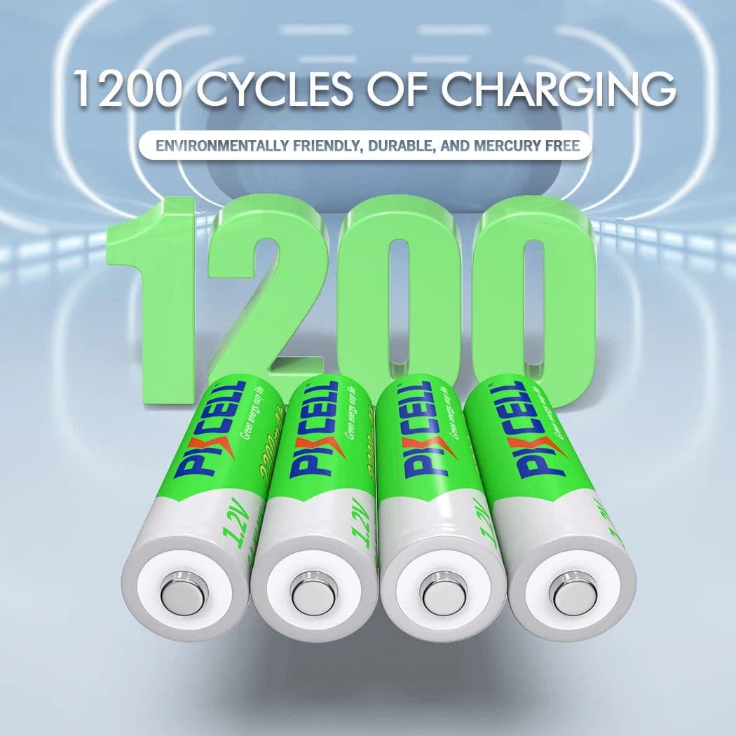 image-8PCS 2200mAh AA Rechargeable Battery 1.2V NIMH 2A AA Pre-charged LSD Batteries and 2PC Battery box for clock microphone LED