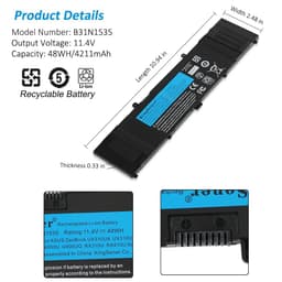 image-KingSener B31N1535 Laptop Battery For ASUS ZenBook UX310 UX310UA UX310UQ UX410 UX410U UX410UA UX410UQ U4000U U400UQ RX310U 48WH