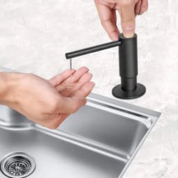 image-Samodra liquid Soap Dispenser With Extension Tube Kit Brass Pump Head For Kitchen Sink Bathroom accessories Black dispenser Soap
