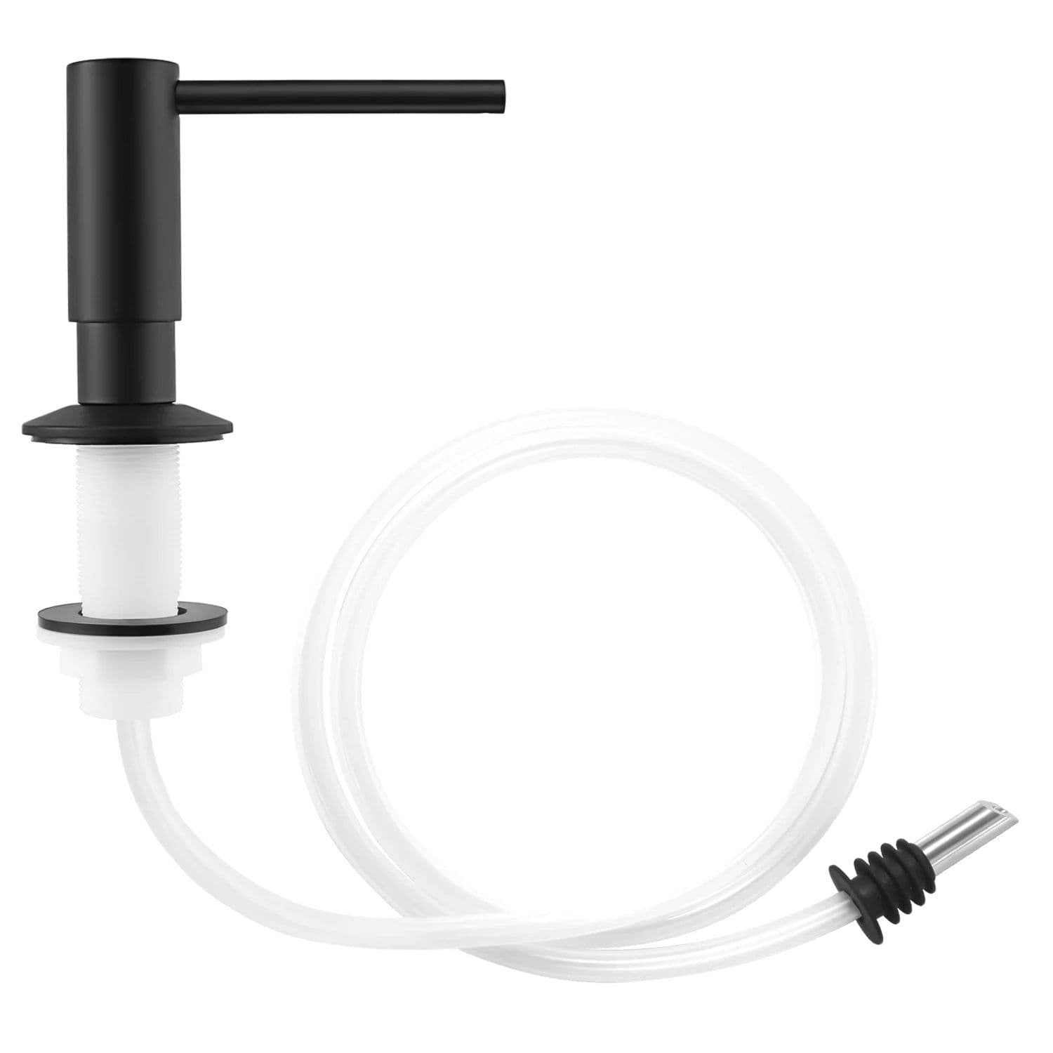 image-Samodra liquid Soap Dispenser With Extension Tube Kit Brass Pump Head For Kitchen Sink Bathroom accessories Black dispenser Soap