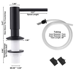 image-Samodra liquid Soap Dispenser With Extension Tube Kit Brass Pump Head For Kitchen Sink Bathroom accessories Black dispenser Soap