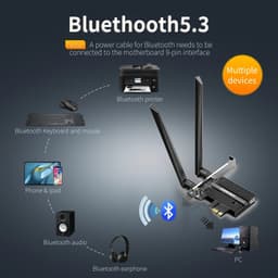 image-5374Mbps WiFi6E Intel AX210 PCIe Wireless Network Card 2.4G/5G/6GHz WiFi 6e Adapter 802.11ax/ac Bluetooth 5.3 For PC Win11/10