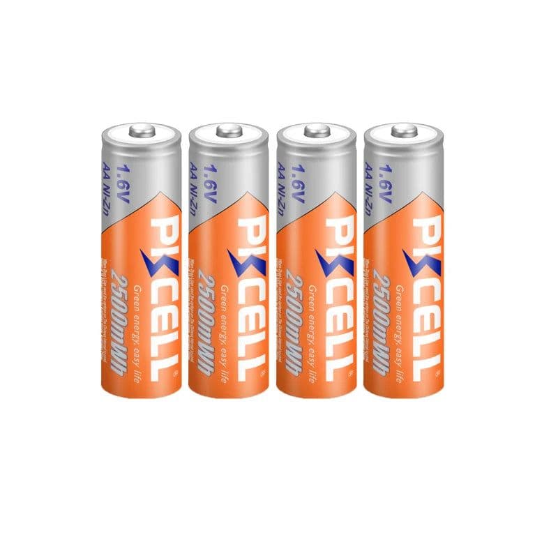 image-8pcs/lot PKCELL AA Battery Ni-Zn 1.6V 2500mWh Nickel-Zinc AA Rechargeable Battery Batteries Baterias For Flashlight toy camera